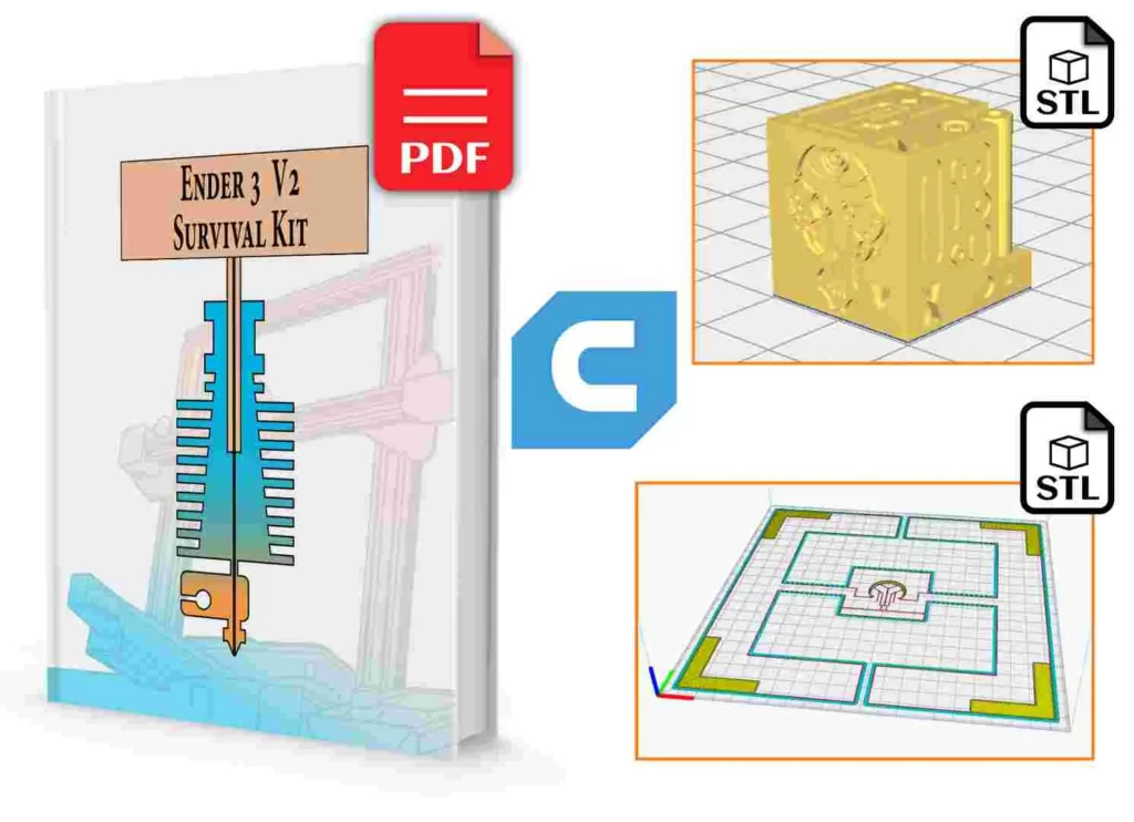 Ender 3 V2 PDF guide with Retraction Cube and leveling test