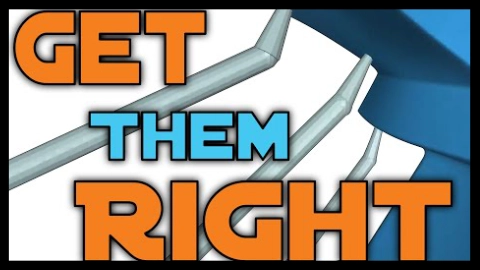 Differently Sized Supports running around the edge of a 3D model. The words "Get them right" is written ontop of the image.